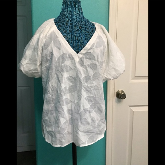 White Puff Sleeve Top*